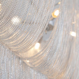 Modern Aluminum Chain Chandelier Shimmering Waterfall Pendant Light for Dining Room