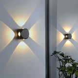 Modern Aluminum LED Outdoor Wall Sconce Waterproof Up and Down Light for Patio and Garden