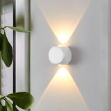 Modern Aluminum LED Outdoor Wall Sconce Waterproof Up and Down Light for Patio and Garden
