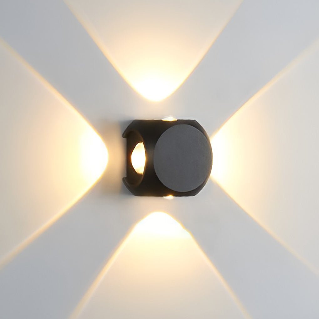 Modern Aluminum LED Outdoor Wall Sconce Waterproof Up and Down Light for Patio and Garden