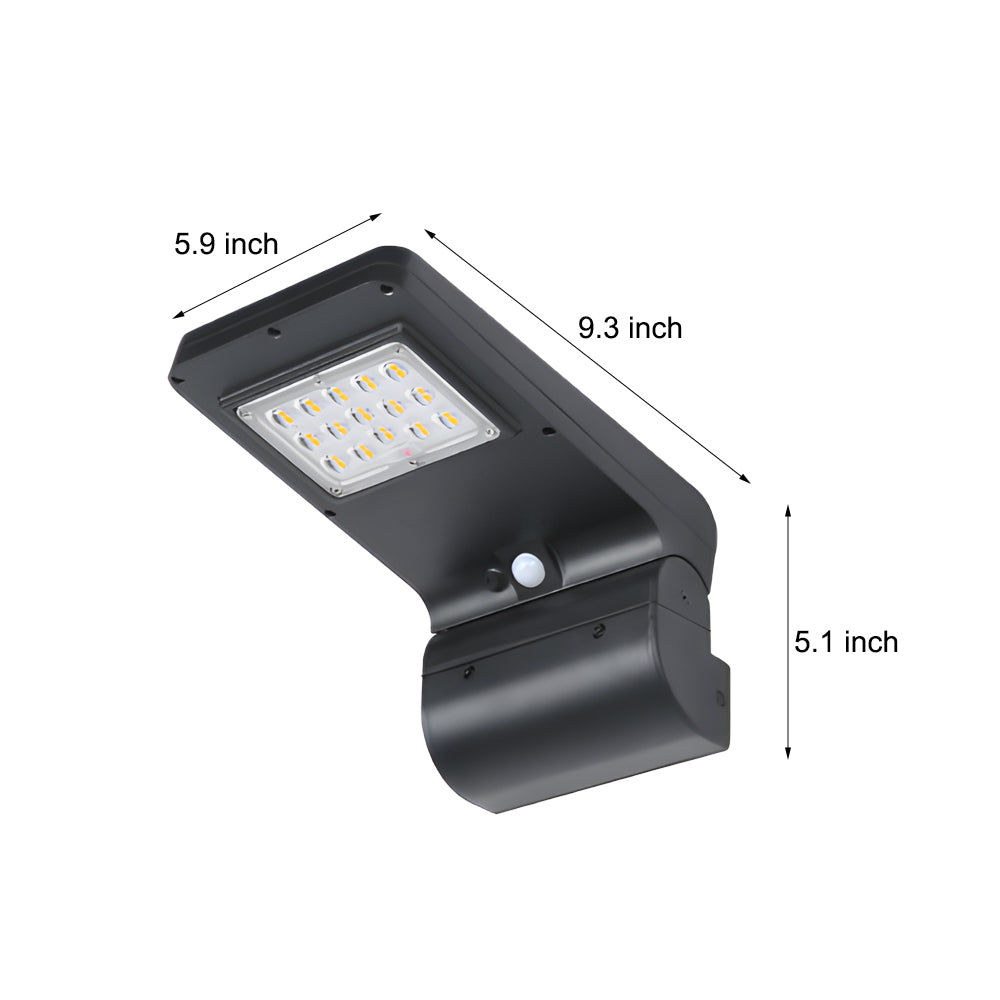 Modern Aluminum Outdoor Solar LED Wall Sconce IP65 Waterproof Exterior Light for Gardens and Courtyards
