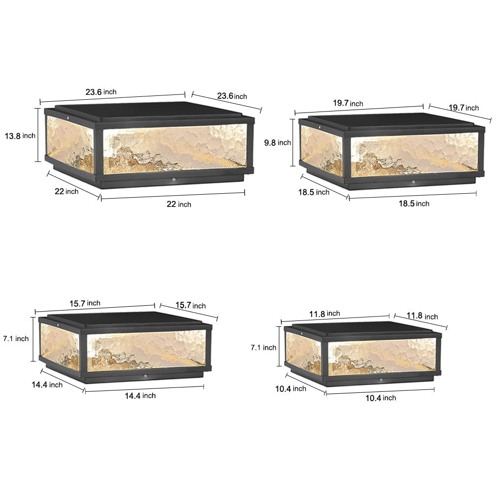 Modern Aluminum Outdoor Solar Post Light Waterproof LED Pillar Lamp for Garden Fence and Deck