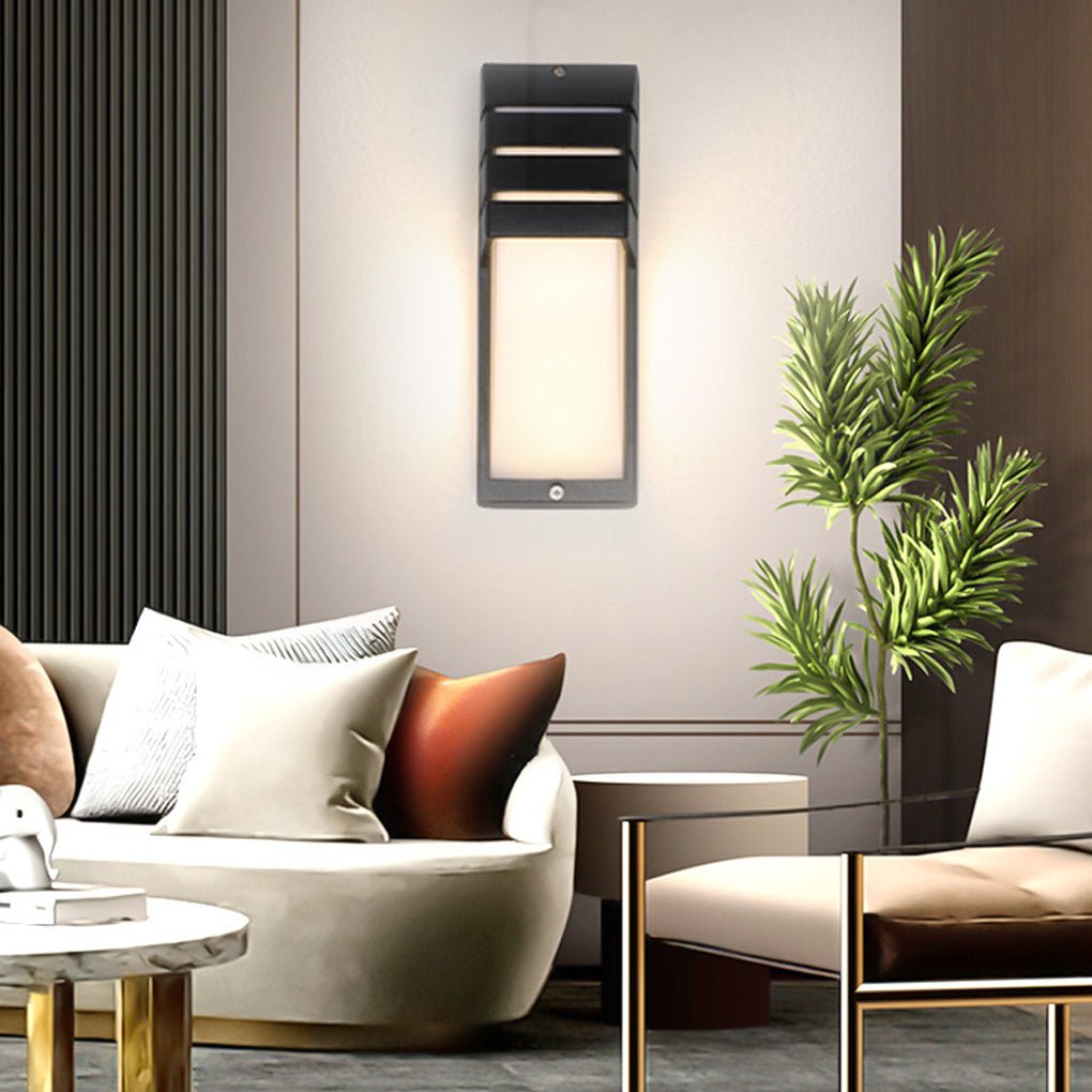 Modern Aluminum Outdoor Wall Light IP65 Waterproof LED Sconce for Courtyard Aisle