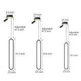Modern Aluminum Oval LED Pendant Light with Spotlights and 3 Step Dimming Adjustable Hanging Lamp