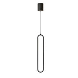 Modern Aluminum Oval LED Pendant Light with Spotlights and 3 Step Dimming Adjustable Hanging Lamp