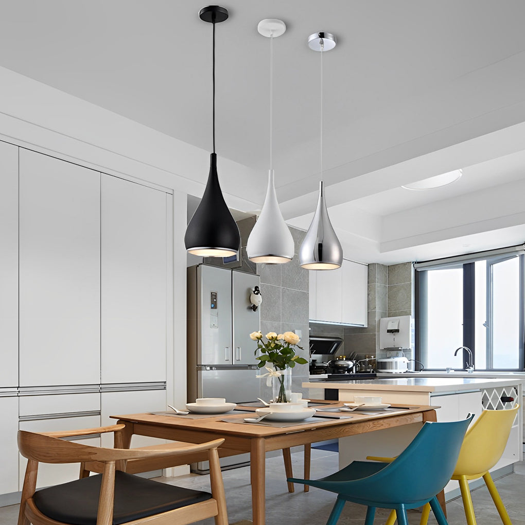 Modern Aluminum Pendant Light Minimalist Retro Industrial Hanging Ceiling Fixture for Kitchen Dining