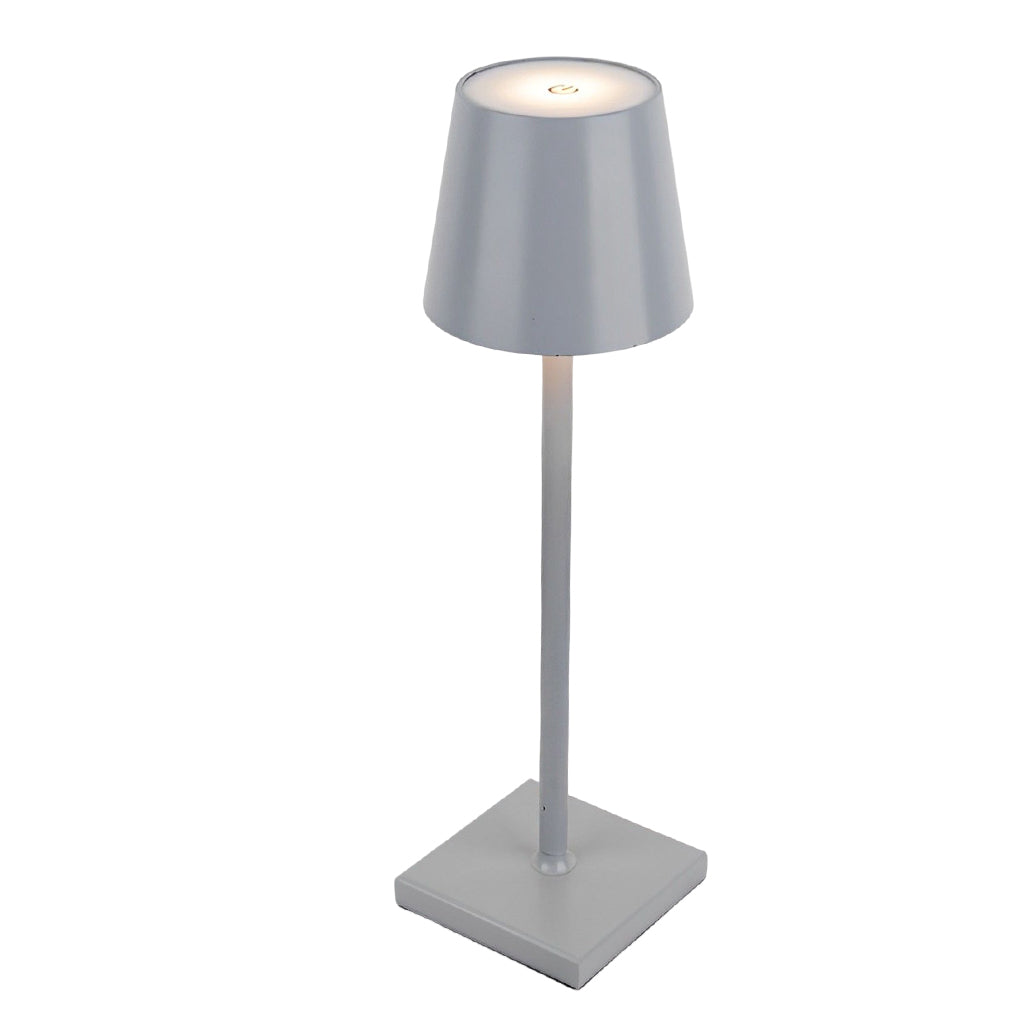 Modern Aluminum Rechargeable Top Hat Table Lamp Dimmable Cordless Touch Control Bedside Light