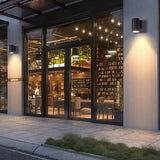 Modern Aluminum Round LED Up and Down Outdoor Wall Sconce Waterproof IP65 Porch Light