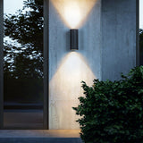 Modern Aluminum Round LED Up and Down Outdoor Wall Sconce Waterproof IP65 Porch Light