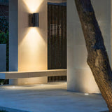 Modern Aluminum Round LED Up and Down Outdoor Wall Sconce Waterproof IP65 Porch Light