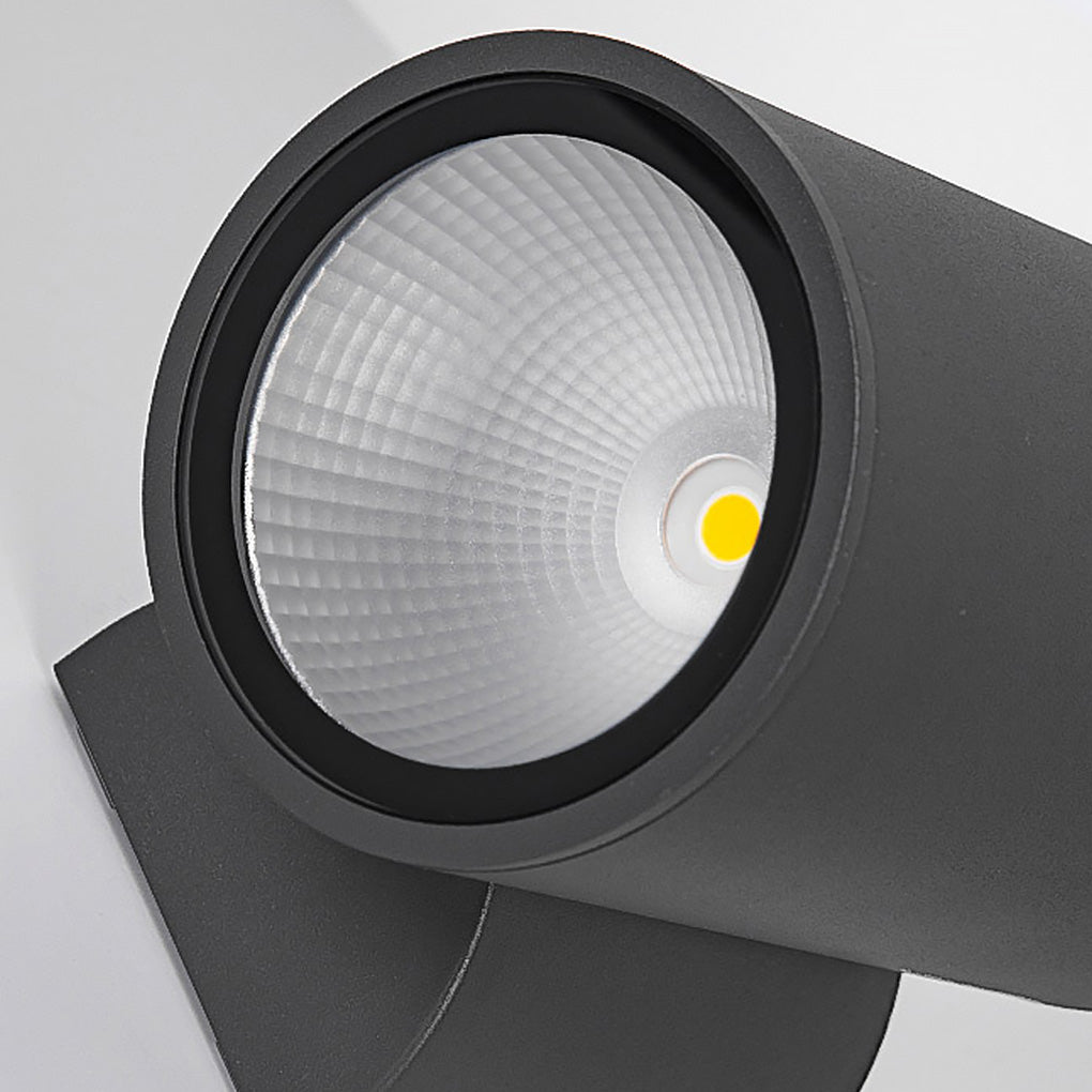 Modern Aluminum Round LED Up and Down Outdoor Wall Sconce Waterproof IP65 Porch Light