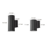 Modern Aluminum Round LED Up and Down Outdoor Wall Sconce Waterproof IP65 Porch Light