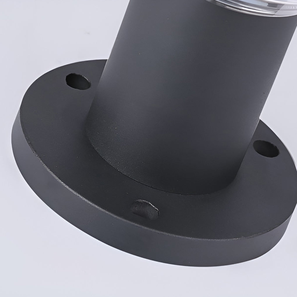 Modern Aluminum Solar Fence Post Light Waterproof Outdoor Garden Pillar Lamp with Remote Control