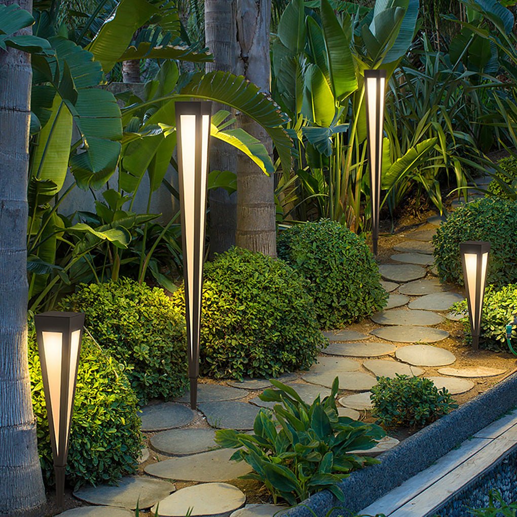 Modern Aluminum Square Conical LED Pathway Lights IP65 Waterproof Outdoor Landscape Lighting