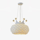 Modern Aluvia Crown Crystal Pendant Lamp Luxury Hanging Light Fixture for Home
