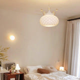 Modern Aluvia Crown Crystal Pendant Lamp Luxury Hanging Light Fixture for Home