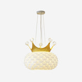 Modern Aluvia Crown Crystal Pendant Lamp Luxury Hanging Light Fixture for Home