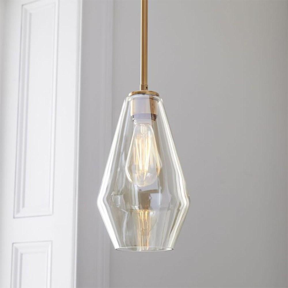Modern Amber Glass Globe Pendant Light Copper Nordic Industrial Hanging Ceiling Lamp