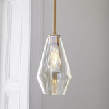 Modern Amber Glass Globe Pendant Light Copper Nordic Industrial Hanging Ceiling Lamp