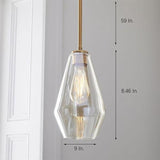 Modern Amber Glass Globe Pendant Light Copper Nordic Industrial Hanging Ceiling Lamp