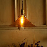 Modern Amber Glass Pendant Light with Brass Fixture for Living Room and Bedroom