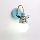 Modern Animal Character Wall Sconce for Nursery and Childrens Room Metal Bracket Light