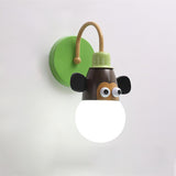 Modern Animal Character Wall Sconce for Nursery and Childrens Room Metal Bracket Light