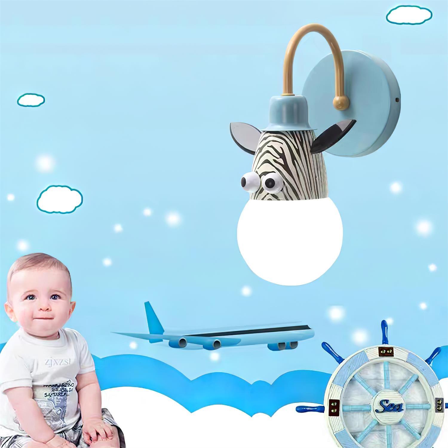 Modern Animal Character Wall Sconce for Nursery and Childrens Room Metal Bracket Light