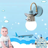 Modern Animal Character Wall Sconce for Nursery and Childrens Room Metal Bracket Light