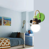 Modern Animal Character Wall Sconce for Nursery and Childrens Room Metal Bracket Light