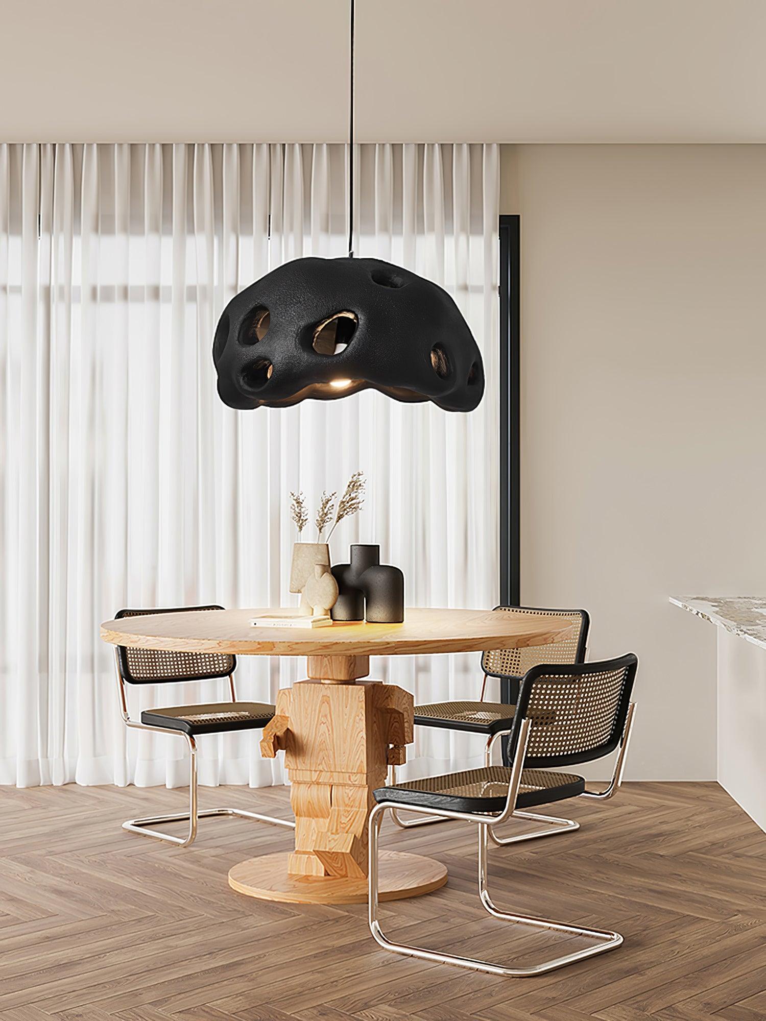 Modern Ant Nest Resin Pendant Light Sculptural Designer Hanging Lamp for Indoor Decor