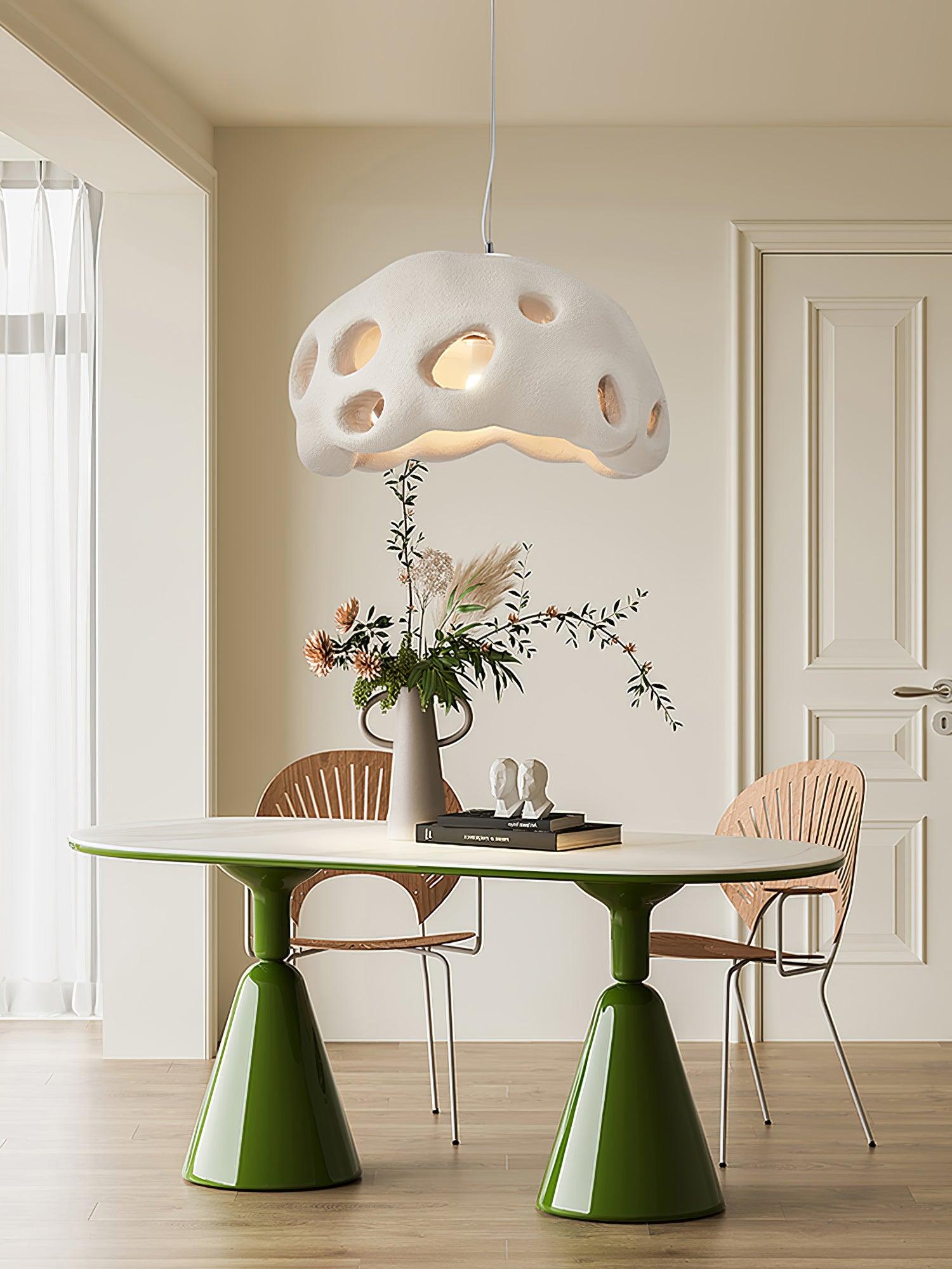 Modern Ant Nest Resin Pendant Light Sculptural Designer Hanging Lamp for Indoor Decor