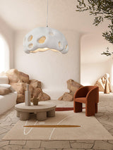 Modern Ant Nest Resin Pendant Light Sculptural Designer Hanging Lamp for Indoor Decor