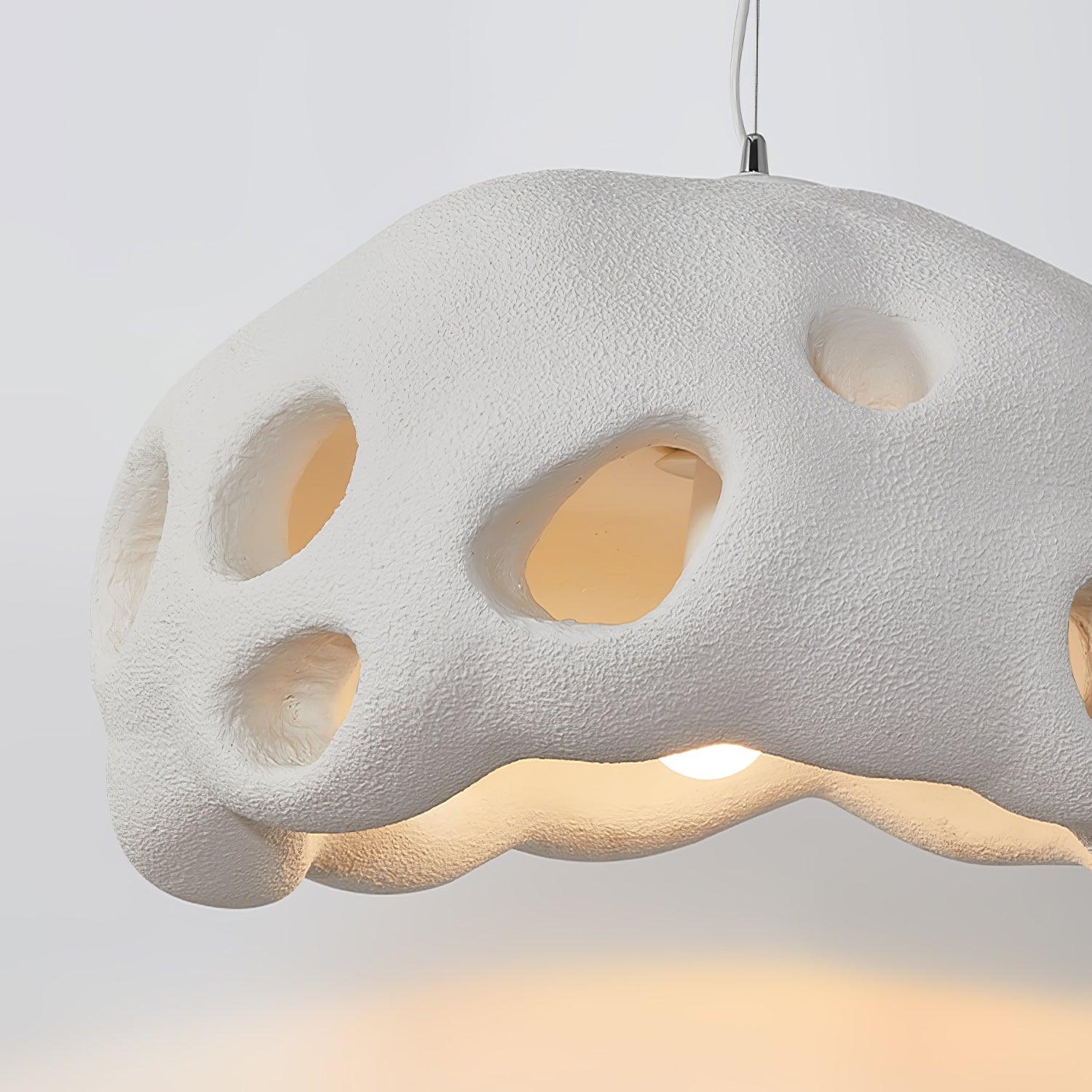 Modern Ant Nest Resin Pendant Light Sculptural Designer Hanging Lamp for Indoor Decor