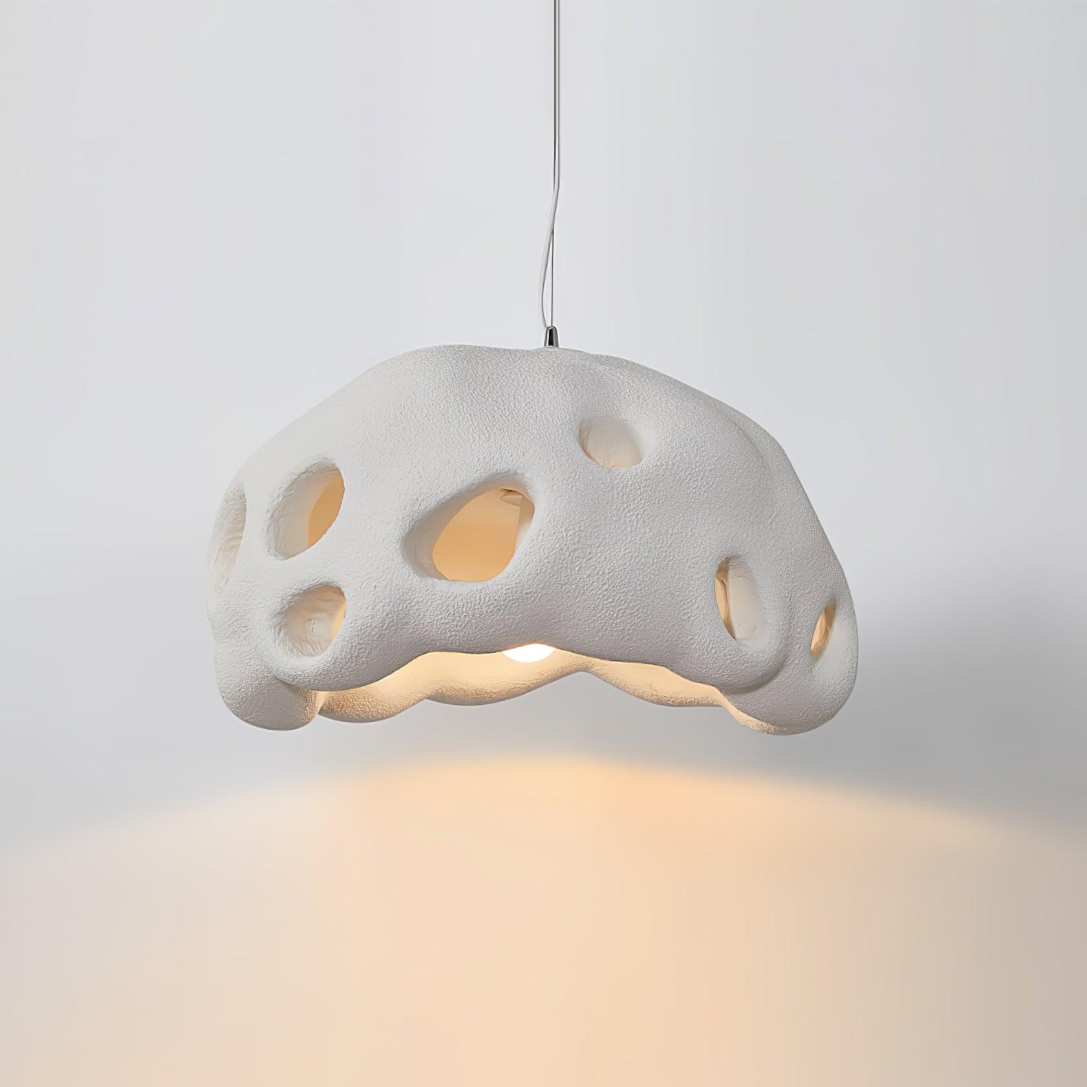 Modern Ant Nest Resin Pendant Light Sculptural Designer Hanging Lamp for Indoor Decor