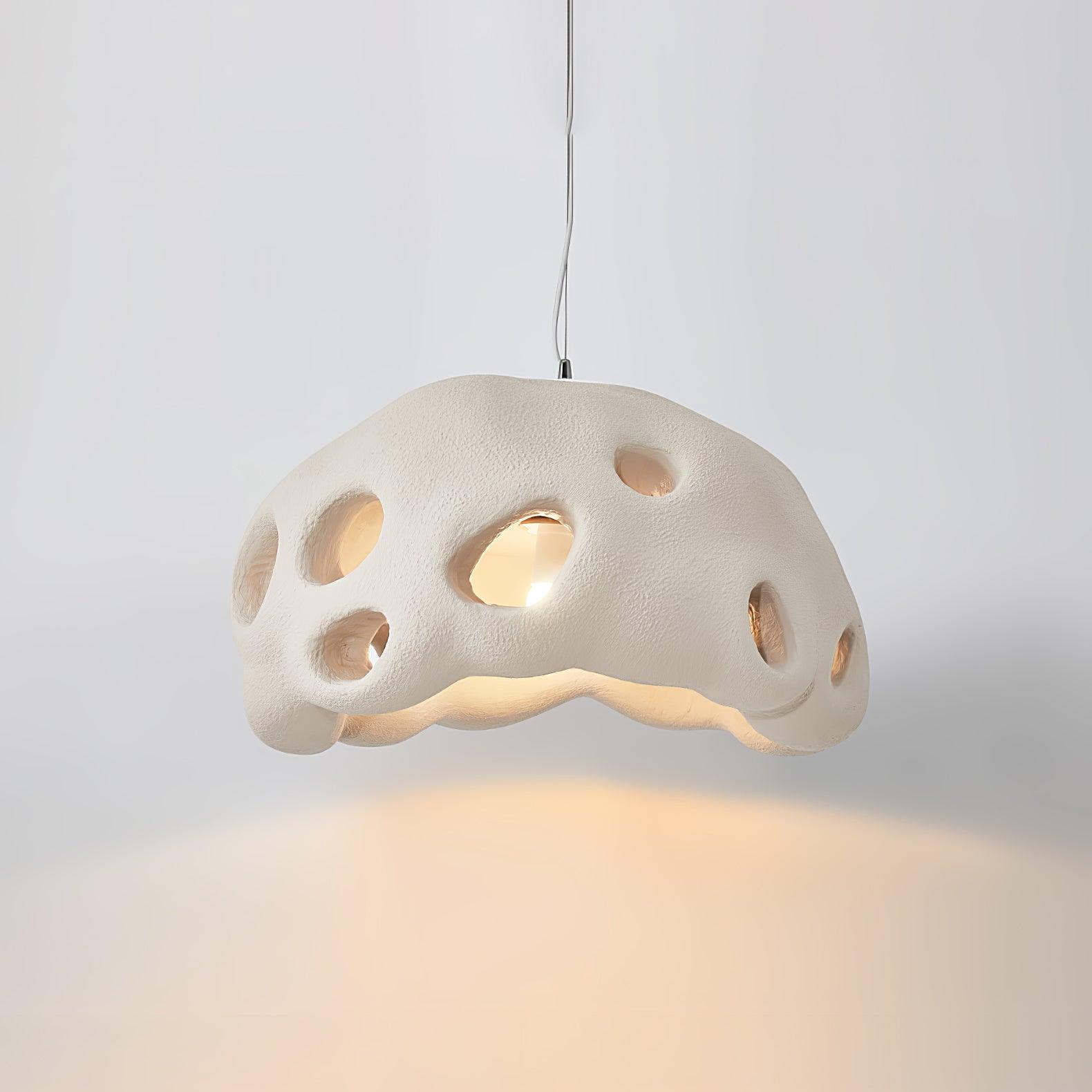 Modern Ant Nest Resin Pendant Light Sculptural Designer Hanging Lamp for Indoor Decor