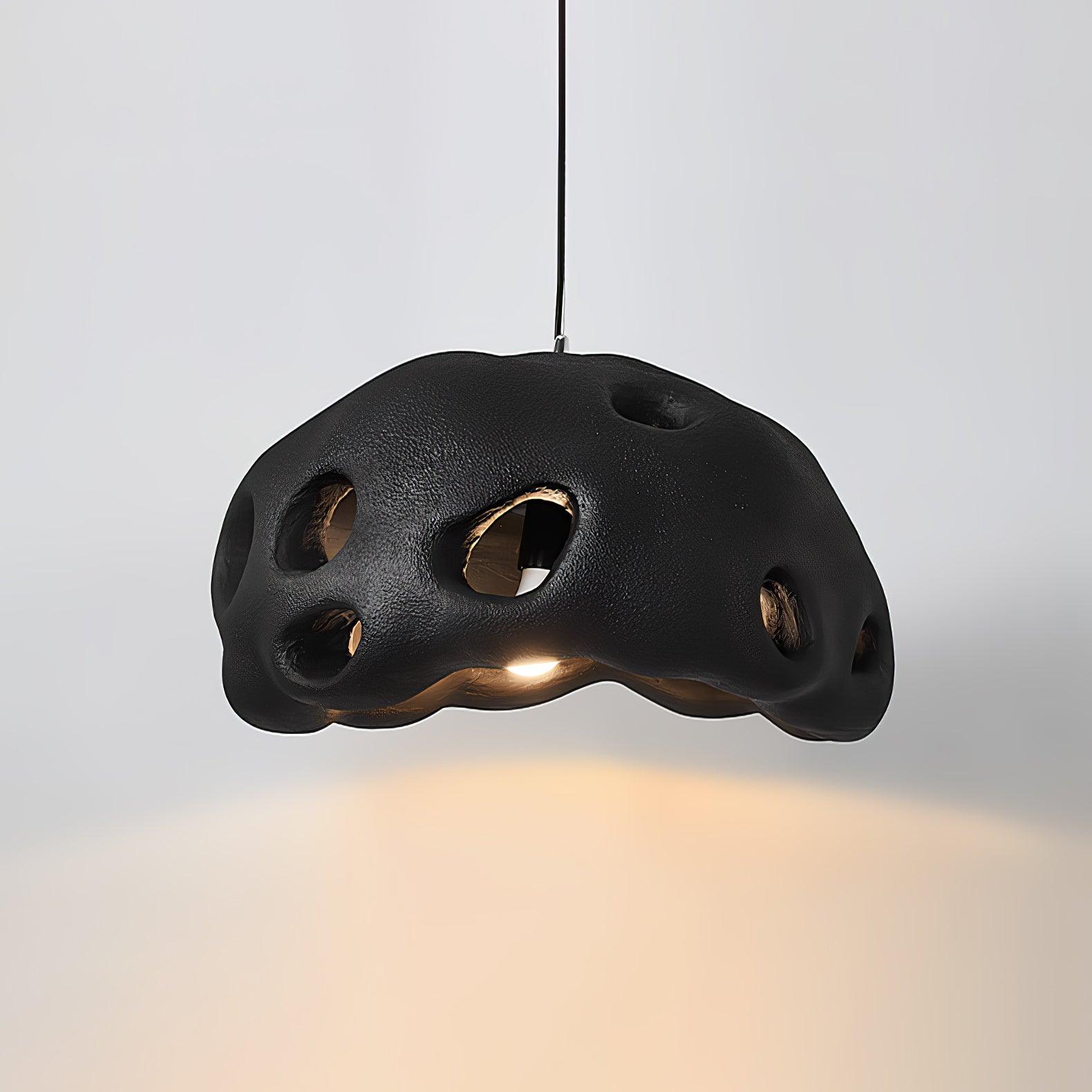 Modern Ant Nest Resin Pendant Light Sculptural Designer Hanging Lamp for Indoor Decor