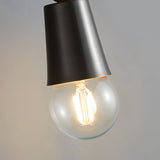 Modern Antique Copper Spindle Pendant Light with Clear Glass Shade for Dining Room and Kitchen