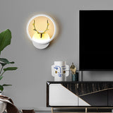 Modern Antler Design LED Wall Lamp Creative Round and Square Minimalist Bedside Sconce Light