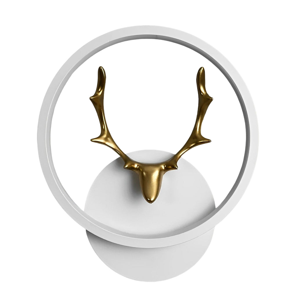 Modern Antler Design LED Wall Lamp Creative Round and Square Minimalist Bedside Sconce Light