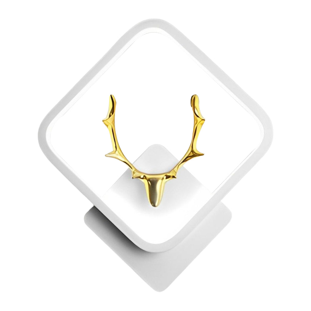Modern Antler Design LED Wall Lamp Creative Round and Square Minimalist Bedside Sconce Light