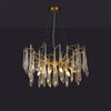 Modern Aqua Funnel Glass Chandelier Waterfall Inspired Gold Pendant Lighting