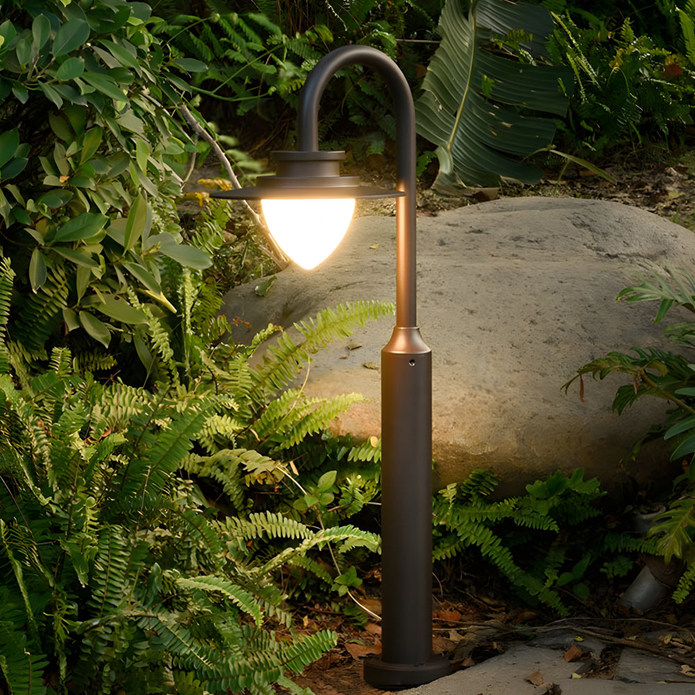 Modern Arc Arm Outdoor LED Path Light Waterproof Landscape Garden Lawn Lamp