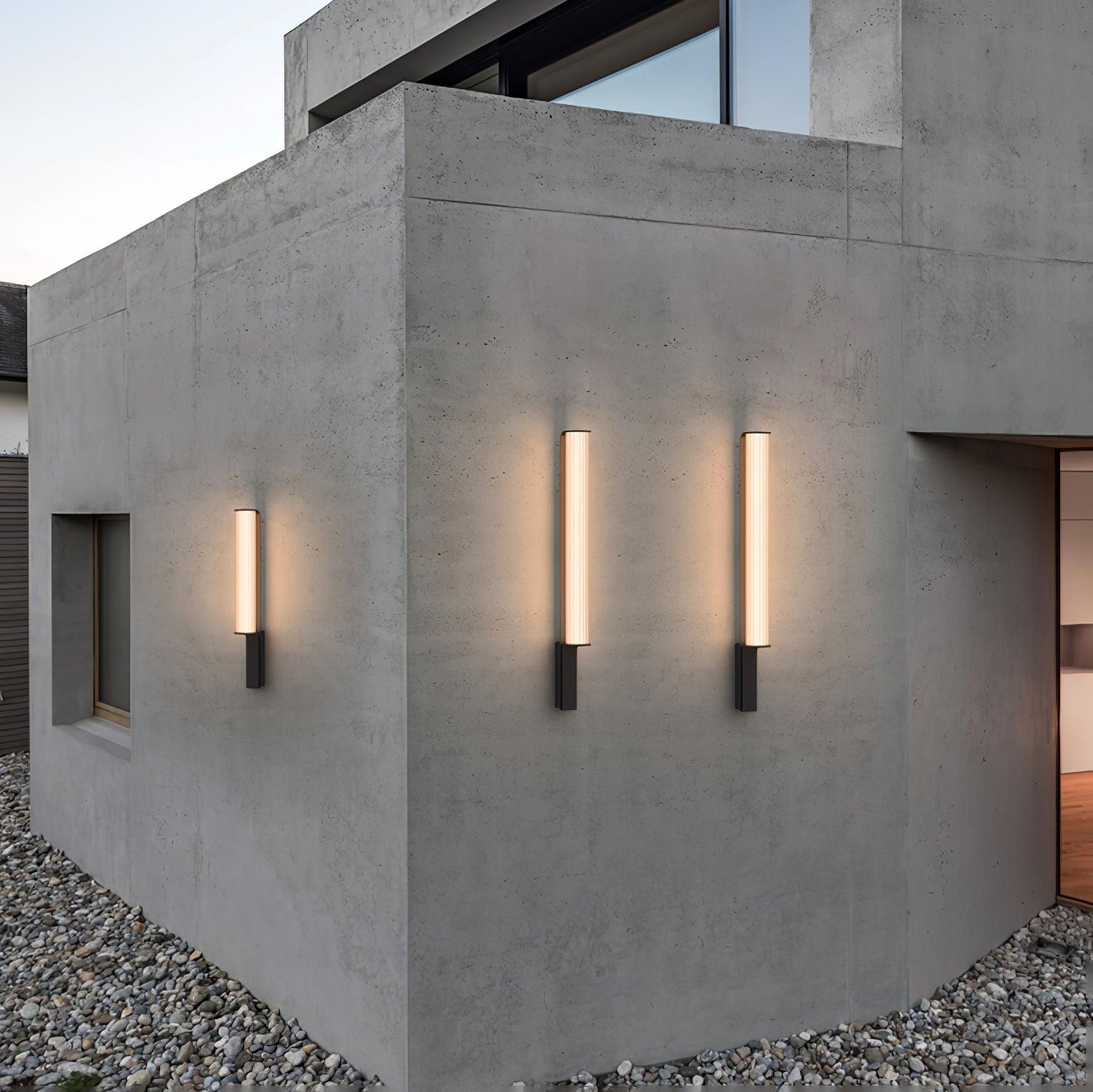Modern Arc LED Outdoor Sconce IP65 Waterproof Stainless Steel Landscape Garden Wall Light