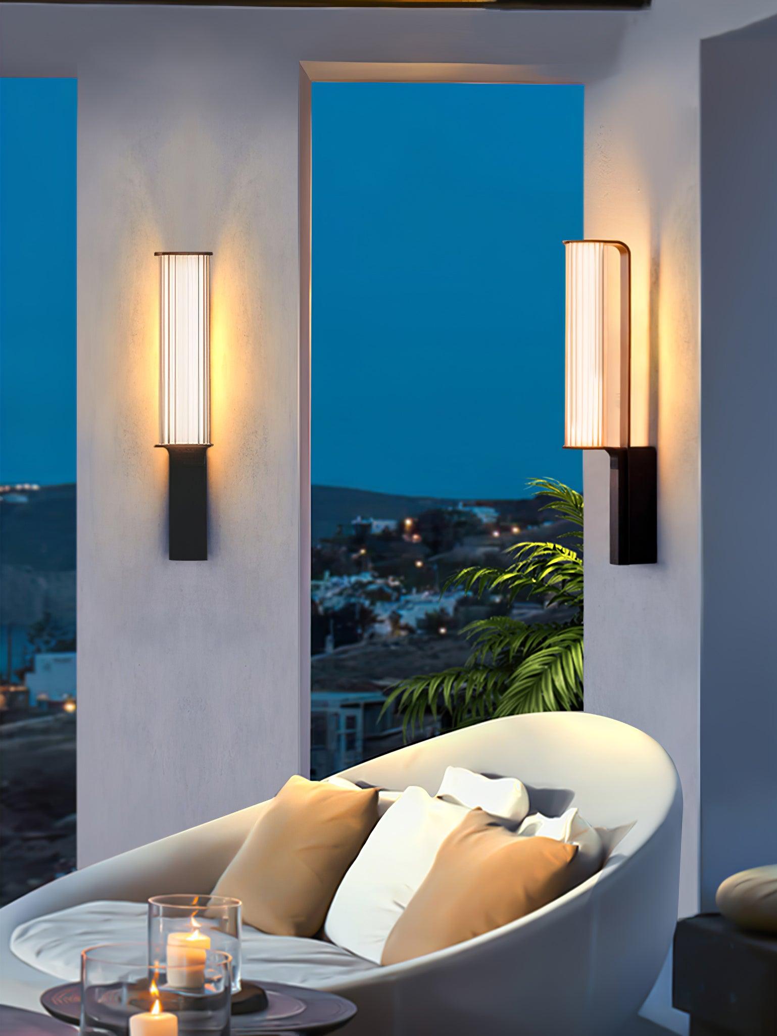 Modern Arc LED Outdoor Sconce IP65 Waterproof Stainless Steel Landscape Garden Wall Light
