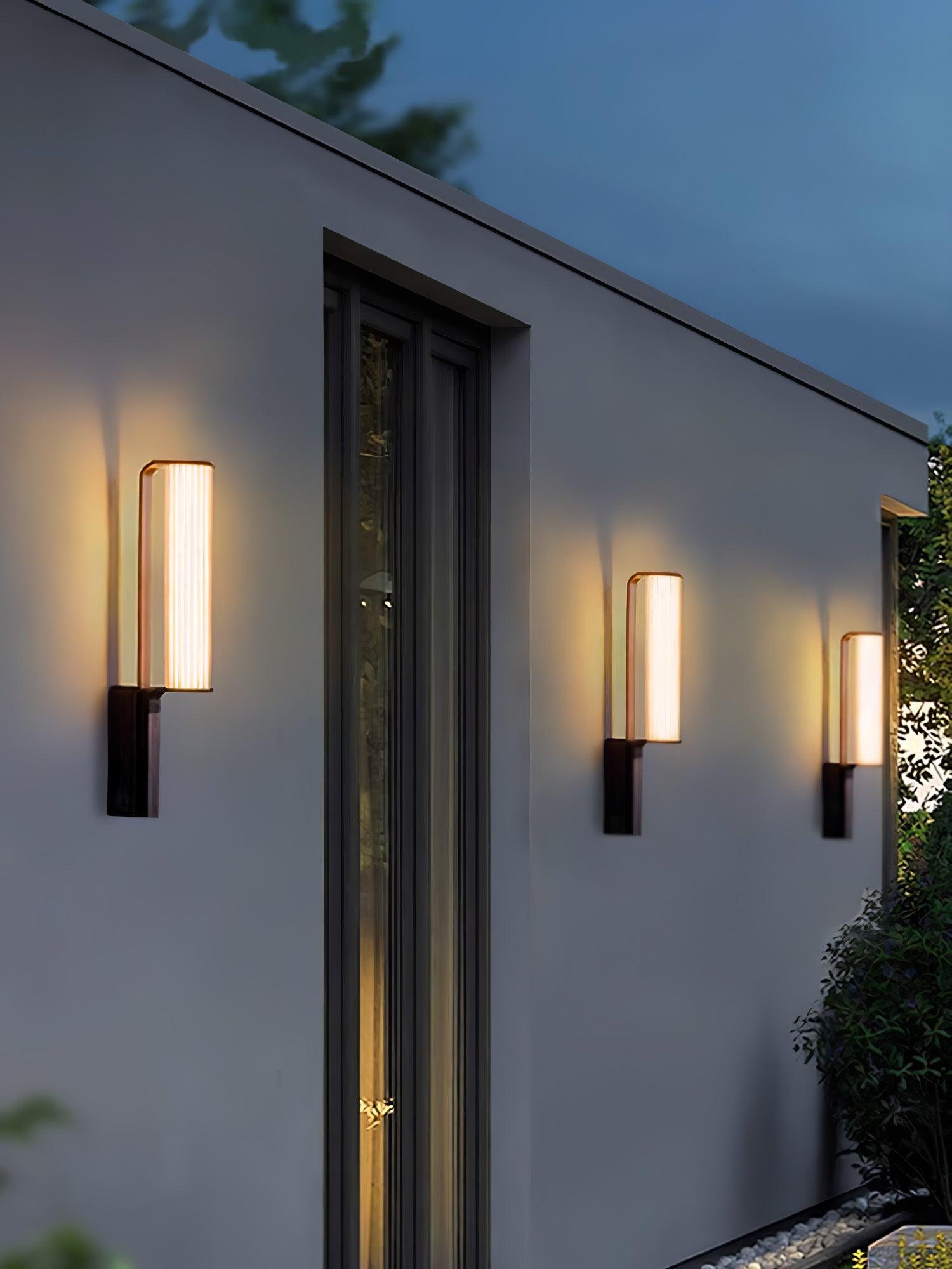 Modern Arc LED Outdoor Sconce IP65 Waterproof Stainless Steel Landscape Garden Wall Light