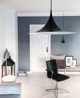 Modern Arch Shaped Metal Semi Pendant Light for Dining Table and Kitchen
