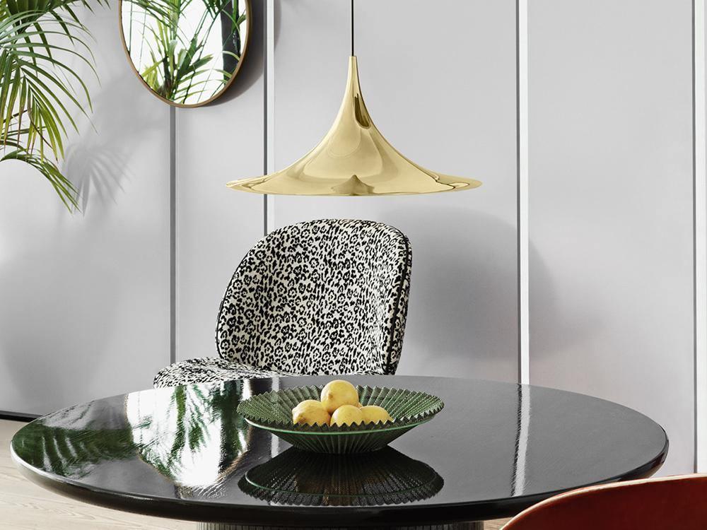 Modern Arch Shaped Metal Semi Pendant Light for Dining Table and Kitchen