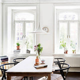 Modern Arch Shaped Metal Semi Pendant Light for Dining Table and Kitchen
