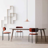 Modern Arch Shaped Metal Semi Pendant Light for Dining Table and Kitchen